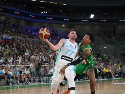 Luka Dončič28.06.2024 - Pripravljalna tekma v ko&scaron;arki, Slovenija: Brazilija, Dvorana Stožice, LjubljanaFOTO: Nik Erik Neubauer