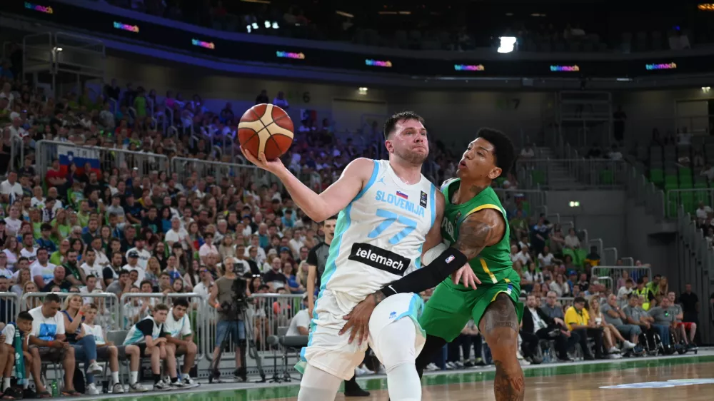 Luka Dončič28.06.2024 - Pripravljalna tekma v ko&scaron;arki, Slovenija: Brazilija, Dvorana Stožice, LjubljanaFOTO: Nik Erik Neubauer