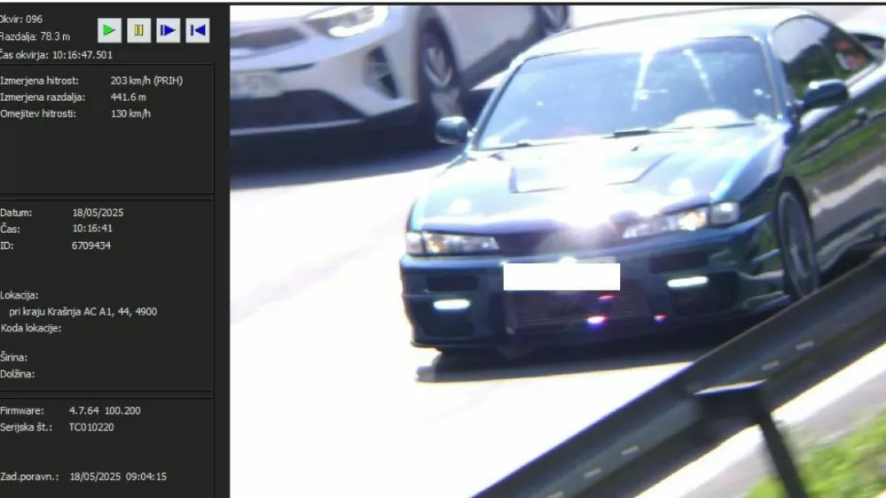 Policisti so ujeli voznika, ki je na avtocesti pijan in brez izpita vozil več kot 200 kilometrov na uro. 