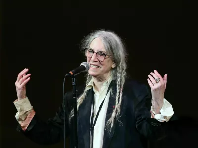 Patti Smith performs when Michael Dorf presents the 20th Annual Charity Concert, "People Have The Power - A Celebration Of Patti Smith" show at Carnegie Hall on March 26, 2025 in New York City. (Photo by Al Pereira/WireImage)