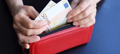 Concept of pension payments and assistance, savings, retirement in Europe