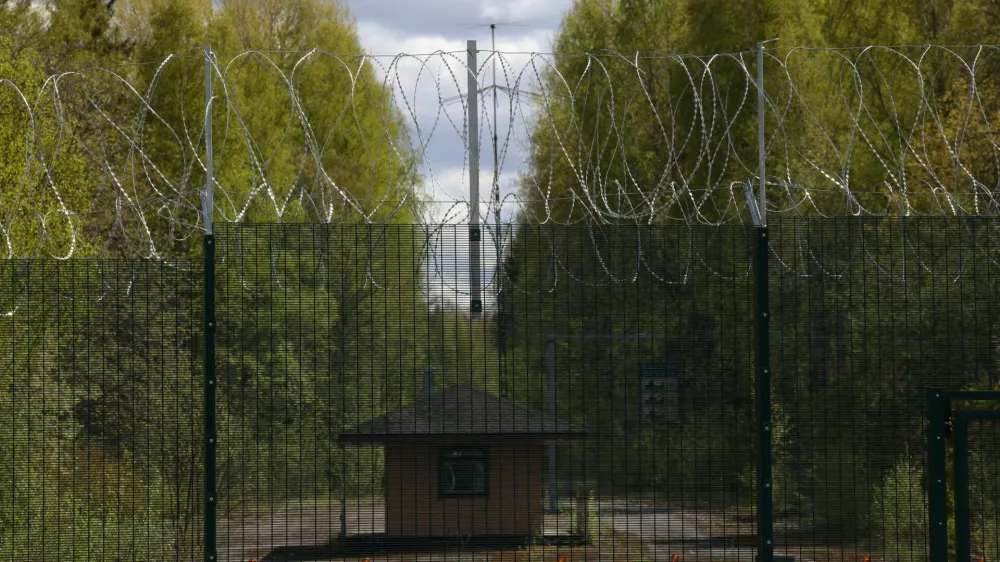 A view of the new barrier fence on the Finnish-Russian border in Nuijamaa, Finland, May 21, 2025. REUTERS/Leonhard Foeger
