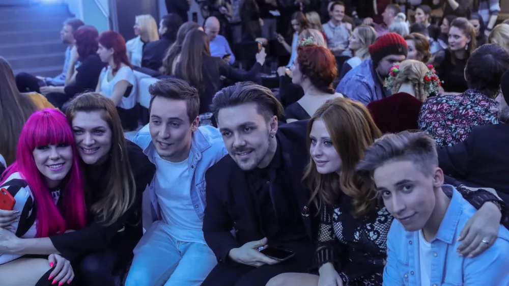 Nika Zorjan, Manca &Scaron;pik, BQL, Raay, Marjetka - 24.02.2018 &ndash; Prireditev EMA 2018, finalni izbor slovenske skladbe za nastop na 63. tekmovanju za pesem Evrovizija 2018 na Portugalskem - televizijsko-glasbeni &scaron;ov //FOTO: Jaka Gasar