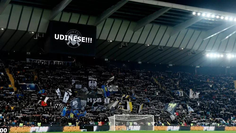 Soccer Football - Serie A - Udinese v Napoli - Bluenergy Stadium, Udine, Italy - December 14, 2024 General view Udinese fans in the stands before the match REUTERS/Jennifer Lorenzini