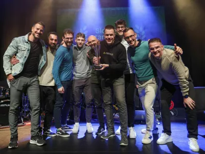 Naziva startup leta 2025 se je razveselila predana ekipa sodelavcev podjetja Astra AI. Foto: Marko Vanov&scaron;ek