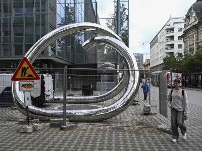 16.05.2025 - vodna skulptura - vodnjak - kip Slovenska cestaFOTO: Nik Erik Neubauer