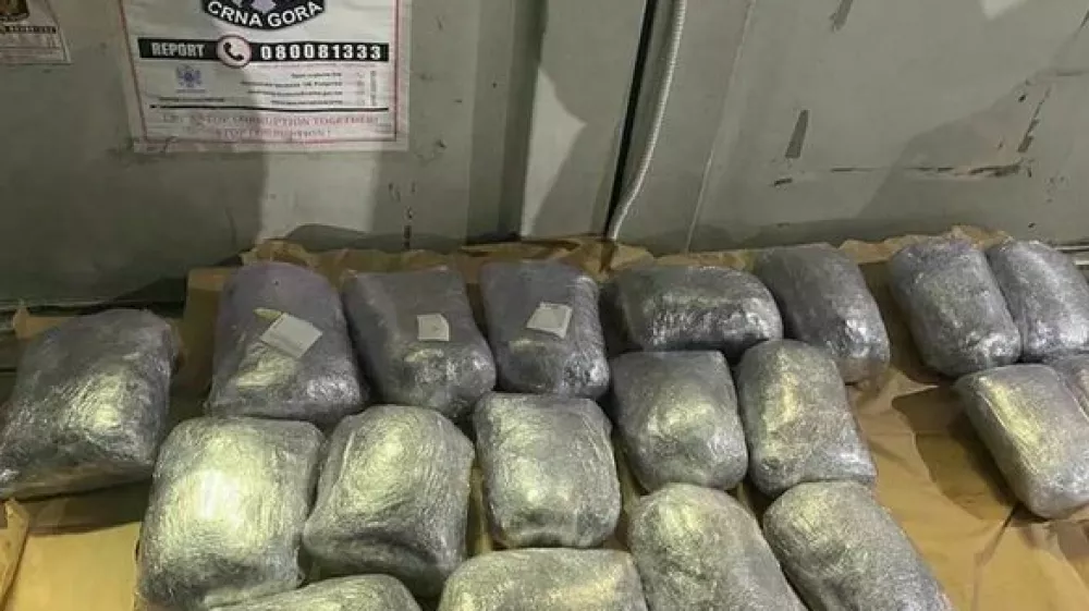 Zaseg marihuane na meji med Srbijo in Črno goro. 