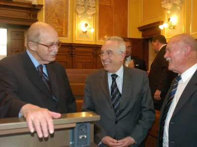 Panevropsko gibanje, Otto Von Habsburg, Alain Terrenoire, France Bučar //FOTO: Jaka AdamičOPOMBA: ZA OBJAVO V DNEVNIKU