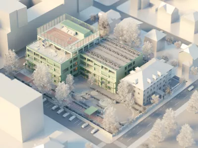 Na natečaju za izbiro strokovno najprimernej&scaron;e re&scaron;itve za gradnjo novega poslopja Centra Iris je zmagal načrt biroja Bevk Perović arhitekti. Foto:&nbsp;Bevk Perović arhitekti