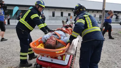 Vaja potres 2025, Nova Gorica, Gorica, simulacija potresa, re&scaron;evanje, gasilci, re&scaron;evalci, / Foto: Nata&scaron;a Bucik Ozebek