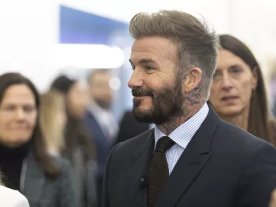 FILED - 21 January 2025, Switzerland, Davos: English former footballer David Beckham attends a session during the World Economic Forum Annual Meeting. Photo: Chris Heeney/World Economic Forum/dpa - ATTENTION: editorial use only and only if the credit mentioned above is referenced in full