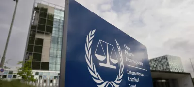 FILE - Exterior view of the International Criminal Court, or ICC, in The Hague, Netherlands, on April 30, 2024. (AP Photo/Peter Dejong, File)