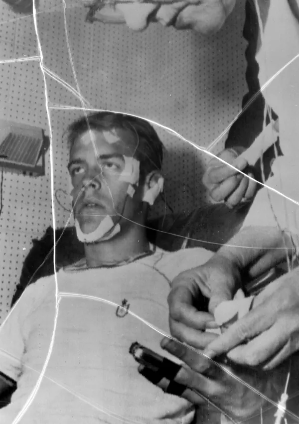 TECHNOLOGIST KAY VAN KIRK WITH RANDY GARDNER - RECORD FOR SLEEPLESSNESS IN SAN DIEGO /; 8 JANUARY 1964,Image: 900385866, License: Rights-managed, Restrictions:, Model Release: no / Foto: Topfoto