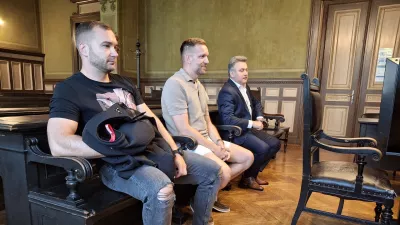 Žarko Mijatović, Jasmin &Scaron;ljivar, Milan Stojinović (od leve proti desni)