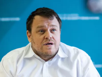 Ljubljana, ministrstvo za solidarno prihodnost.Izjava za medije ministra za solidarno prihodnost Simona Maljevca, ki je predstavil zakonodajni paket stanovanjskih zakonov.