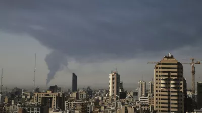 Huge smoke rises up from an oil facility facility after it appeared to have been hit by an Israeli strike Saturday, in southern Tehran, Iran, Sunday, June 15, 2025. (AP Photo)