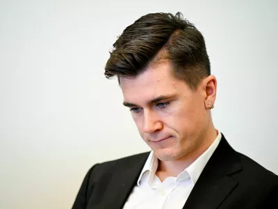 FILE PHOTO: Jakob Asserson Ingebrigtsen appears in Soer-Rogaland District Court during the criminal case against his father and former coach Gjert Arne Ingebrigtsen, in Sandnes, Norway, March 31, 2025. NTB/Carina Johansen via REUTERS  ATTENTION EDITORS - THIS IMAGE WAS PROVIDED BY A THIRD PARTY. NORWAY OUT. NO COMMERCIAL OR EDITORIAL SALES IN NORWAY./File Photo