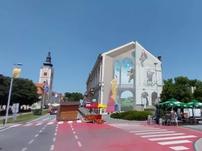 Mural, ki je poklon petim izjemnim Križevčanom. 