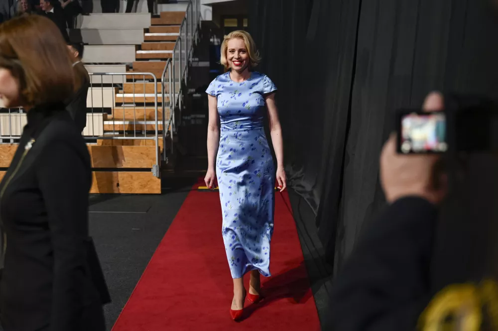 Ur&scaron;ka Klakočar Zupančič25.4.2025 Proslava - Dan boja proti okupatorju - TržičFOTO: Nik Erik Neubauer