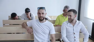 - 19.06.2025 - obtozeni Belcl Marko, Brajdic Marjan, Grm Mihael, Grm Marjan (gre za smrt Stanislava Knafla v okolici Grosuplja marca 2021, ponovljeno sojenje)//FOTO: Jaka Gasar