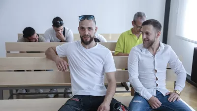 - 19.06.2025 - obtozeni Belcl Marko, Brajdic Marjan, Grm Mihael, Grm Marjan (gre za smrt Stanislava Knafla v okolici Grosuplja marca 2021, ponovljeno sojenje)//FOTO: Jaka Gasar