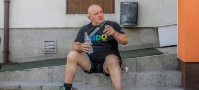 22.08.2016 Laze v Tuhinjski dolini.trener celjskega kluba Sankaku in strokovni direktor slovenske reprezentance Marjan Fabjan med obljubljenim romanjem med Lopato in Brezjem.foto: Bojan Velikonja