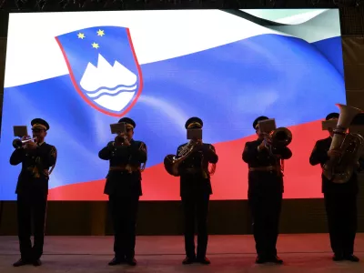 14.03.2025 -Simbolična fotografija slovenska vojska, domolubje, zastava, orkesterFoto: Tomaž Skale / Foto: 