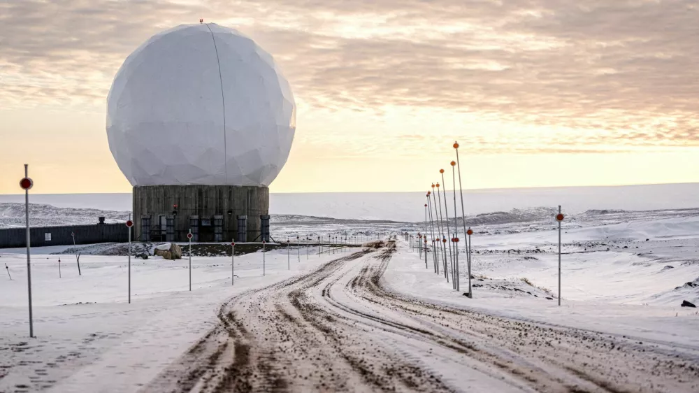 FILE PHOTO: A view of Pituffik Space Base (formerly Thule Air Base) in Greenland, October 4, 2023. Ritzau Scanpix/Thomas Traasdahl via REUTERS/File Photo