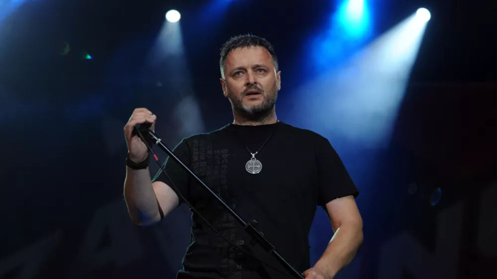 13.06.2010., Spaladium Arena, Split - Dobrotvorni koncert "Za istinu..." za hrvatske generale. Marko Perkovic Thompson. rPhoto: Nino Strmotic/PIXSELL