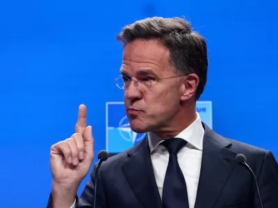 NATO Secretary General Mark Rutte holds a press conference ahead of a NATO summit, in The Hague, Netherlands June 23, 2025. REUTERS/Yves Herman