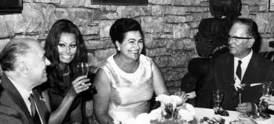 Junij 1969: Sophia Loren, Carlo Ponti, Tito in Jovanka. / Foto: Profimedia