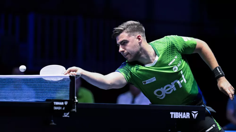 22.06.2025 - polfinale: Darko Jorgić VS Felix Lebrun, domači namiznoteni&scaron;ki turnir WTT Star Contender v Ljubljani FOTO: Nik Erik Neubauer