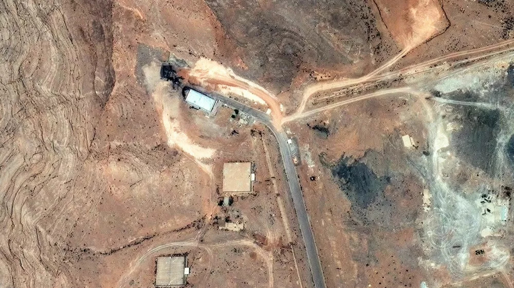 A satellite image shows damage to the tunnel entrances of the Isfahan Nuclear Technology Research Center, following U.S. airstrikes amid the Iran-Israel conflict, in Isfahan, Iran, June 22, 2025. Maxar Technologies/Handout via REUTERS THIS IMAGE HAS BEEN SUPPLIED BY A THIRD PARTY. NO RESALES. NO ARCHIVES. MANDATORY CREDIT. DO NOT OBSCURE LOGO.