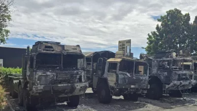 Posledice domnevne ruske sabotaže. Vir: X