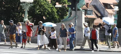 30.6.2025 - Poletje 2025 - vročina - vročinski val - turisti - Foto: Luka Cjuha