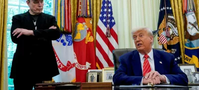 FILE PHOTO: U.S. President Donald Trump and Elon Musk attend a press conference in the Oval Office of the White House in Washington, D.C., U.S., May 30, 2025. REUTERS/Nathan Howard/File Photo