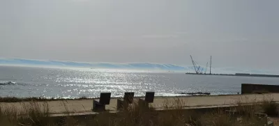 Roll cloud, kotalni oblak, kotaleči se oblakPortugalska, julij 2025, Porto Matosinhos
