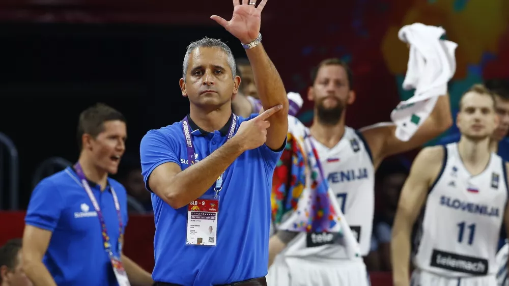 Basketball - Slovenia v Serbia - European Championships EuroBasket 2017 Final - Istanbul, Turkey - September 17, 2017 -  Coach Igor Kokoskov of Slovenia reacts. REUTERS/Murad Sezer