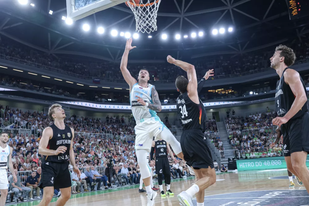 Alen Omić- 08.08.2025 - ko&scaron;arka - prijateljska tekma mo&scaron;kih reprezentanc Slovenija: Nemčija v pripravah za nastop na bližnjem evropskem prvenstvu//FOTO: Jaka Gasar / Foto: Jaka Gasar