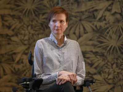 mag. Mateja Toman, predsednica Dru&scaron;tva distrofikov Slovenije- 23.02.2023 &ndash; Dan redkih bolezni - posvet o pomenu enakopravne obravnave bolnikov in pravici do pravočasne diagnoze, ki ga ob svetovnem dnevu redkih bolezni (28. 2.) pripravlja Združenje za redke bolezni Slovenije v sodelovanju s podjetjem Aetas; //FOTO: Luka Cjuha / Foto: Luka Cjuha