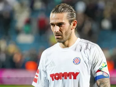 Kroatien: Fussball SuperSport 1. HNL - 18.04.2025, 30. Spieltag - NK Varazdin vs. HNK Hajduk Split - Stadion Varteks Varazdin, Kroatien Marko Livaja Hajduk Split *** Croatia Football SuperSport 1 HNL 18 04 2025, Matchday 30 NK Varazdin vs HNK Hajduk Split Stadion Varteks Varazdin, Croatia Marko Livaja Hajduk Split Copyright: xLukaxKolanovicx,Image: 989692151, License: Rights-managed, Restrictions:, Model Release: no