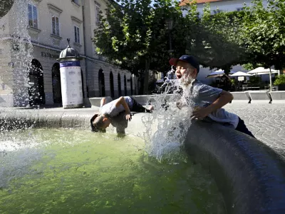 - 27.06.2022 &ndash; Vremenska slika v Ljubljani - vročinski val - visoke dnevne temperature - //FOTO: Nik Erik Neubauer