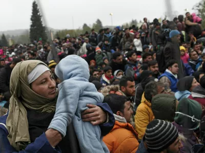 Oktober 2015. Prizor s slovensko - avstrijske meje pri prehodu &Scaron;entilj. / Foto: Luka Cjuha/dokumentacija