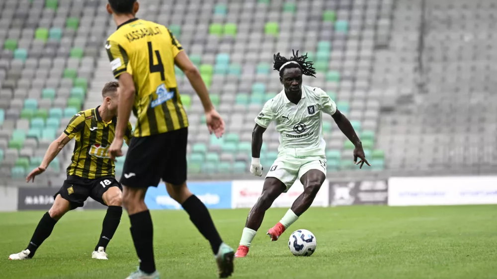 Peter Agba08.07.2025 Olimpija: Kairat, kvalifikacije za ligo prvakov v nogometuFOTO: Nik Erik Neubauer