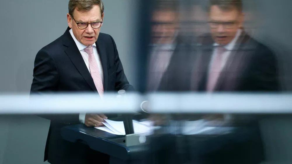 German Foreign Minister Johann Wadephul speaks during the 2025 to 2029 budget session at the German lower house of parliament Bundestag, in Berlin, Germany, July 9, 2025. REUTERS/Lisi Niesner