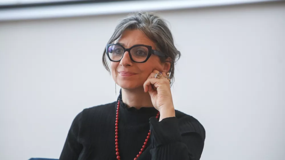 - 09.07.2025. - Posebna poročevalka ZN za okupirana palestinska ozemlja Francesca Albanese na strokovnem posvetu na Pravni fakulteti v Ljubljani.//FOTO: Bojan Velikonja