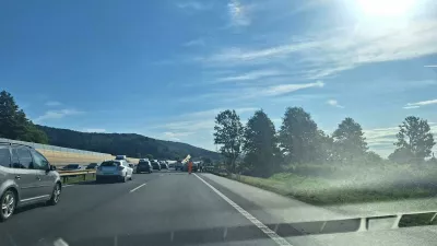 Nesreča pri Brezovici. Foto: bralka