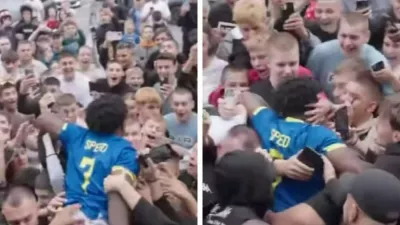 Vplivnež IShowSpeed v Sarajevu. Foto: Zajem zaslona