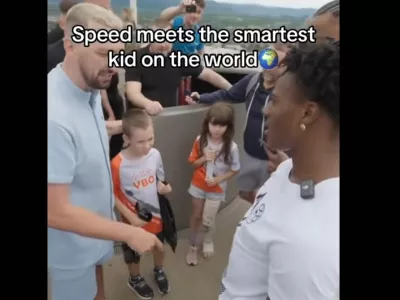 Edvard in Frida Kaloh sta srečala vplivneža IShowSpeed in navdu&scaron;ila uporabnike spleta.