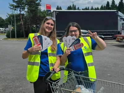 Na AVP so v sklopu preventivne akcije Varno v poletje na 14 glavnih avtocestnih počivali&scaron;čih voznikom razdelili okoli 3900 plastenk vode. 